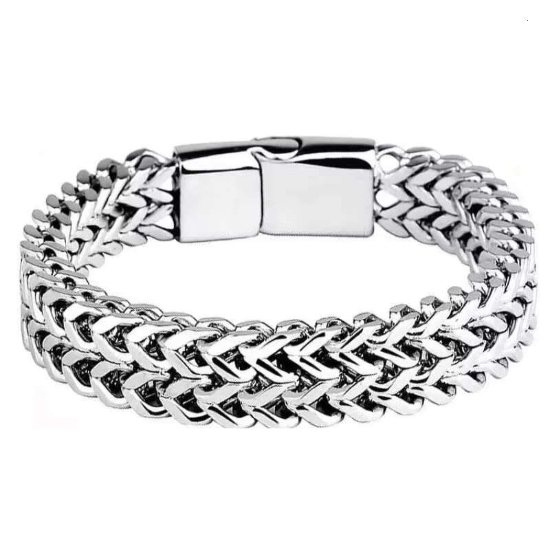 Stainless steel men's simple punk high-quality non fading Cuban bracelet