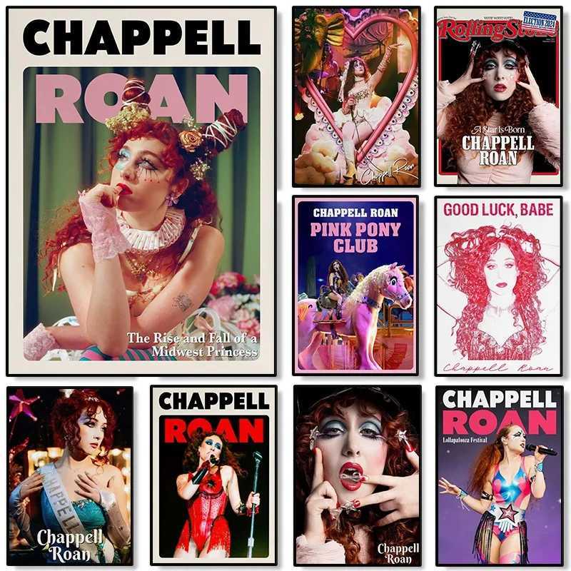 Chappell Roan Singer Poster The Rise and Fall of Midwest Princess Music Albums Canvas Wall Art Living Room Home Decoration Y250318