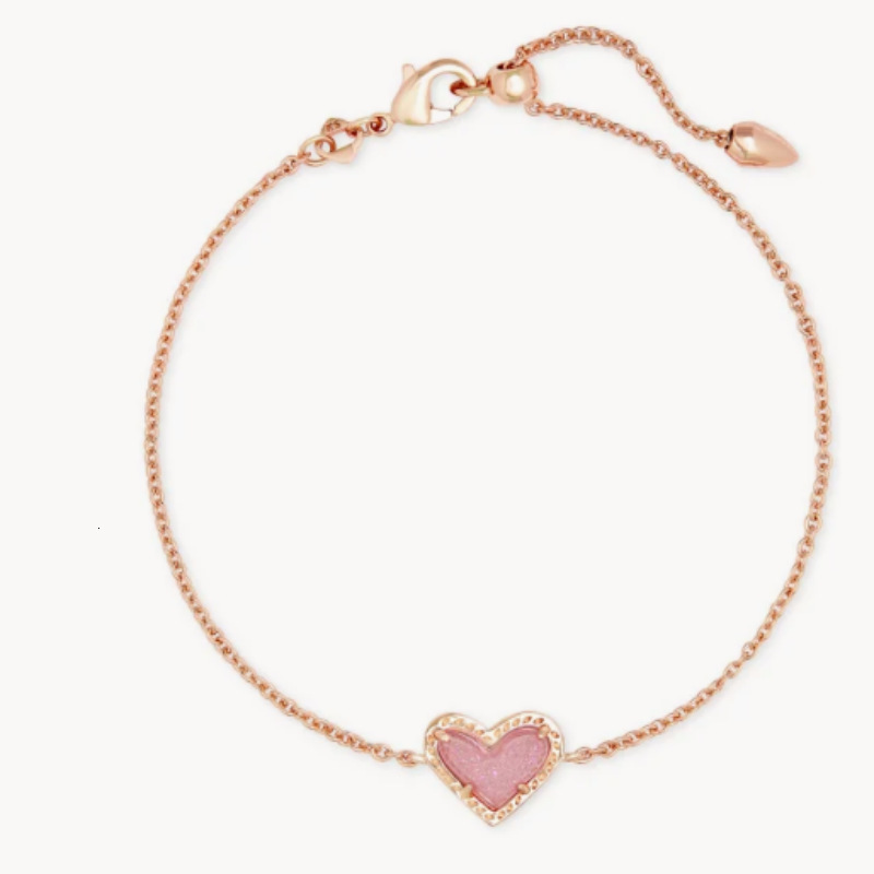 Designer Fashionable Geometric Heart-shaped Adjustable Drawstring Bracelet for Womens Mixed and Matched Accessories