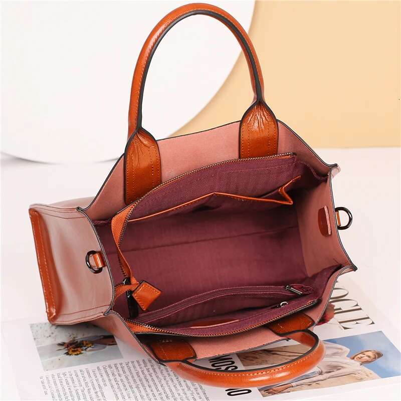 Toptrends Cowhide Genuine Leather Large Tote For Women 2025 Trend Designer A4 Office Shouder Bags Shopper Ladies Handbags
