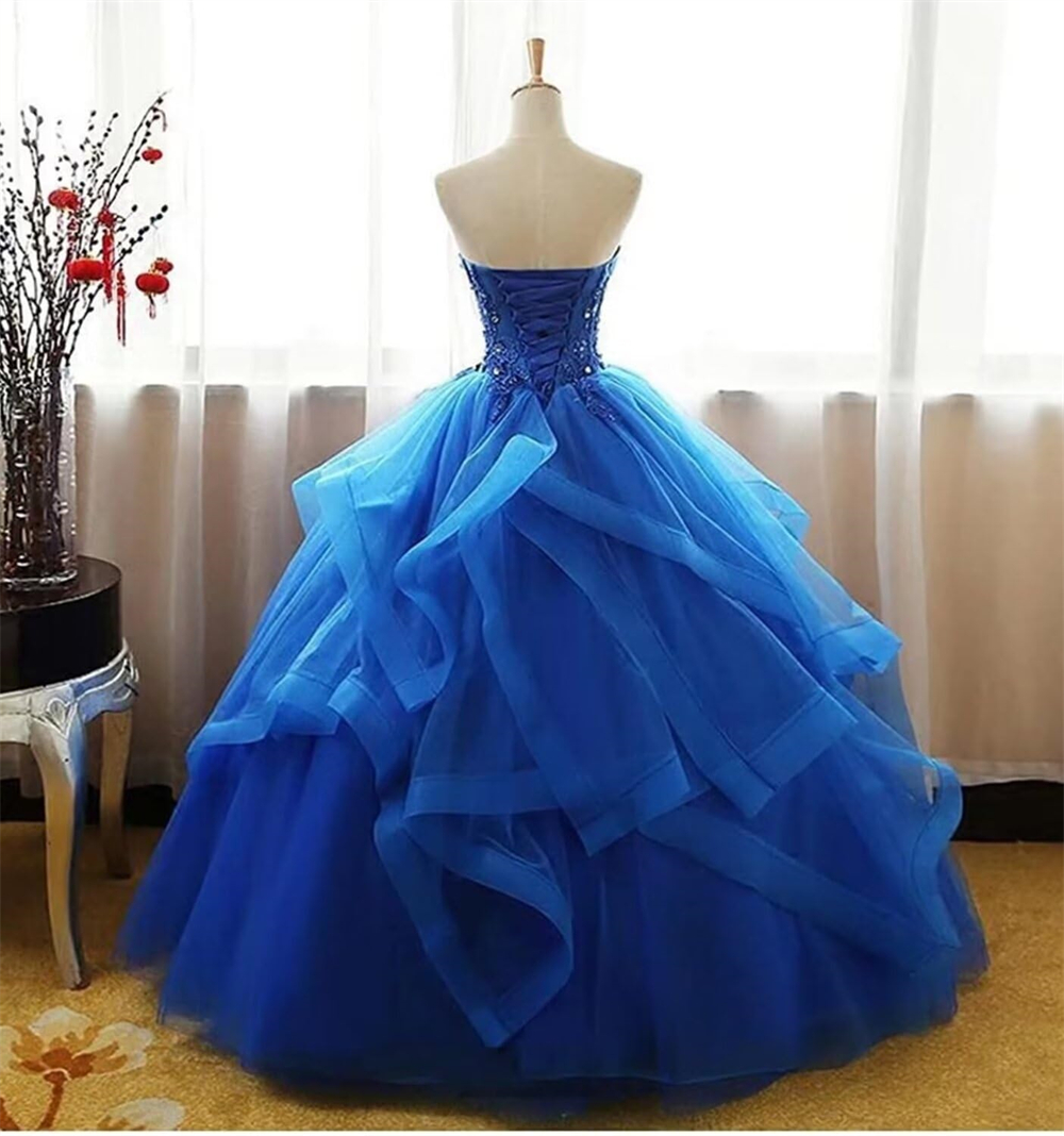 Ball Gown Quinceanera Dresses Art Deco-inspired Neck Crystal Appliques Lace-up Tulle Plus Size Sweet 15 16 Princess Birthday Party Gowns Vestidos De 1