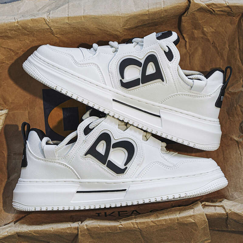 Spring men's new breathable small white for male students Korean version trend versatile thick soled sports casual board shoes