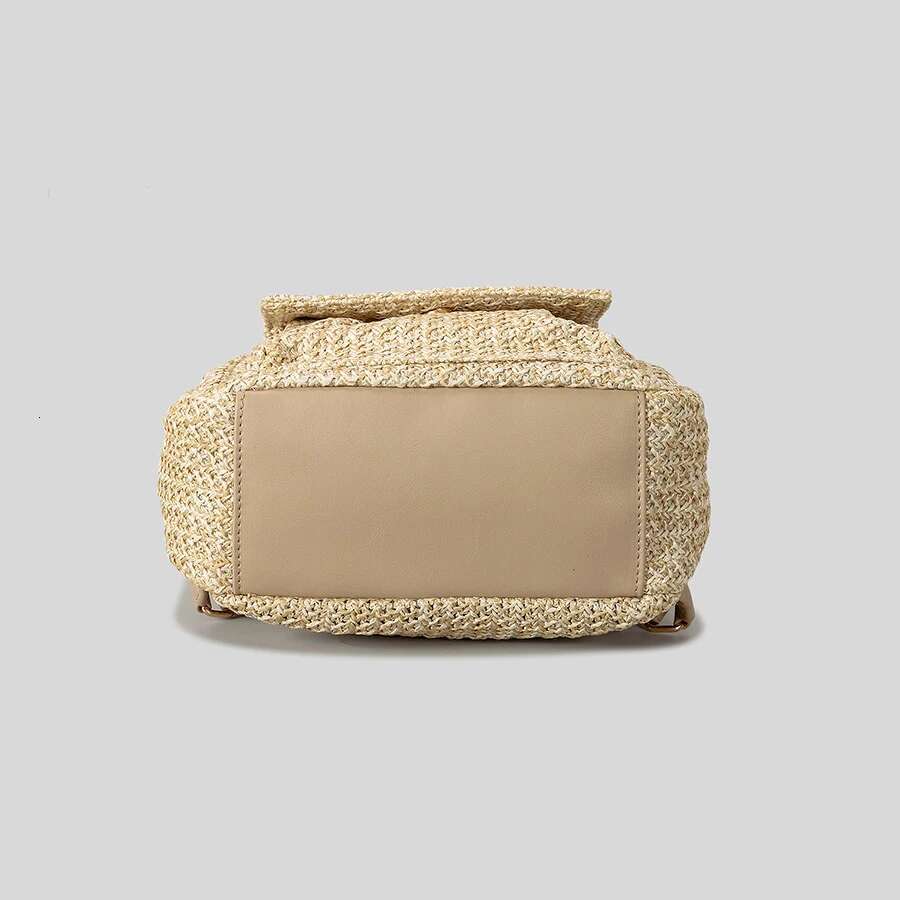 Casual PP Straw Backpacks For Women Weave Lady Handbags Summer Beach Bag Multi-Function Holiday Tavel Backpack 2025