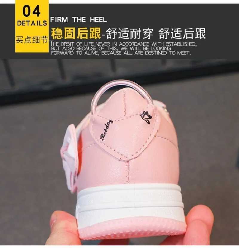 Youth outdoor sports shoes cute bow sports shoes for students comfortable and soft running shoes casual tennis shoes W250318