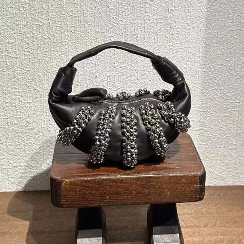 Beading Rivet Decoration Evening Clutch Party Bags For Women Designer Handbag Purse 2025 New In Fashion Underarm Shoulder