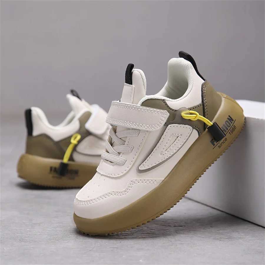 Tenis sports shoes for children in spring/autumn new boys and girls sports shoes casual board shoes leather soft soled childrens white shoesXJ250318