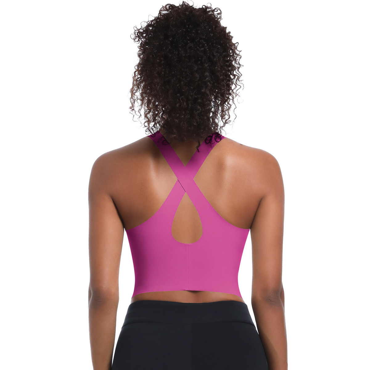 New tracksuit seamless solid color fitness sports bra, breathable, double-layer anti penetration, beauty back yoga suit for women leggings
