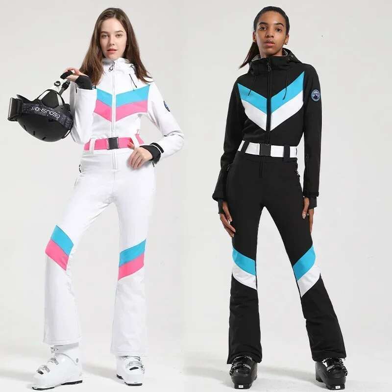 Tight Dress New Ski Women Outdoor Snowboard Thickened Breathable One-Piece Snow Suits Waterproof Windproof Sports Skiing Jumpsuits