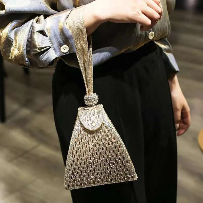 Bg Shiny Rhie Dia Square Women's Handbag Glitter Evening Wedding Party Clutch Purse Messenger Bag