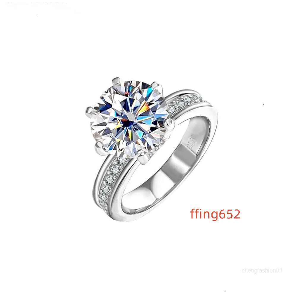 Ring Designer Ladies Ring Sterling Sier 3ct 5ct VVS Moissanite Ring by Diamond Test Wedding Ring Crown Nail Ring Designer jewelry