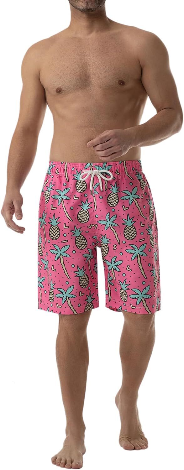 Big and Tall Mens Swim Trunks, Mens Designer Bathing Suit Boardshorts Fashionable printed shorts