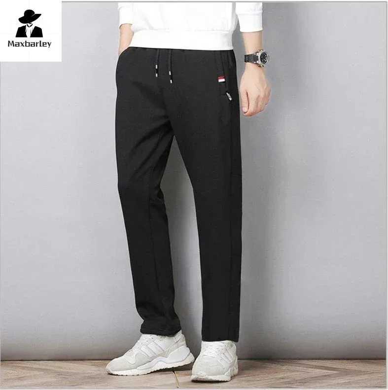 Spring and summer mens pure cotton pants 2024 new style simple outdoor middle-aged and elderly mens hiking sports pants casual pants W250318
