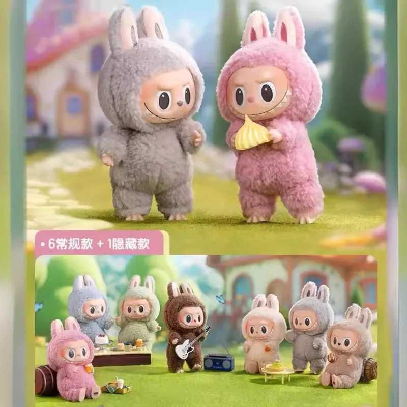 Labubus Macaron Blind Box Plush Toy Exciting Macaron Vinyl Base Mystery Box Monster Mokoko Keychain Surprise Toy GiftT250318