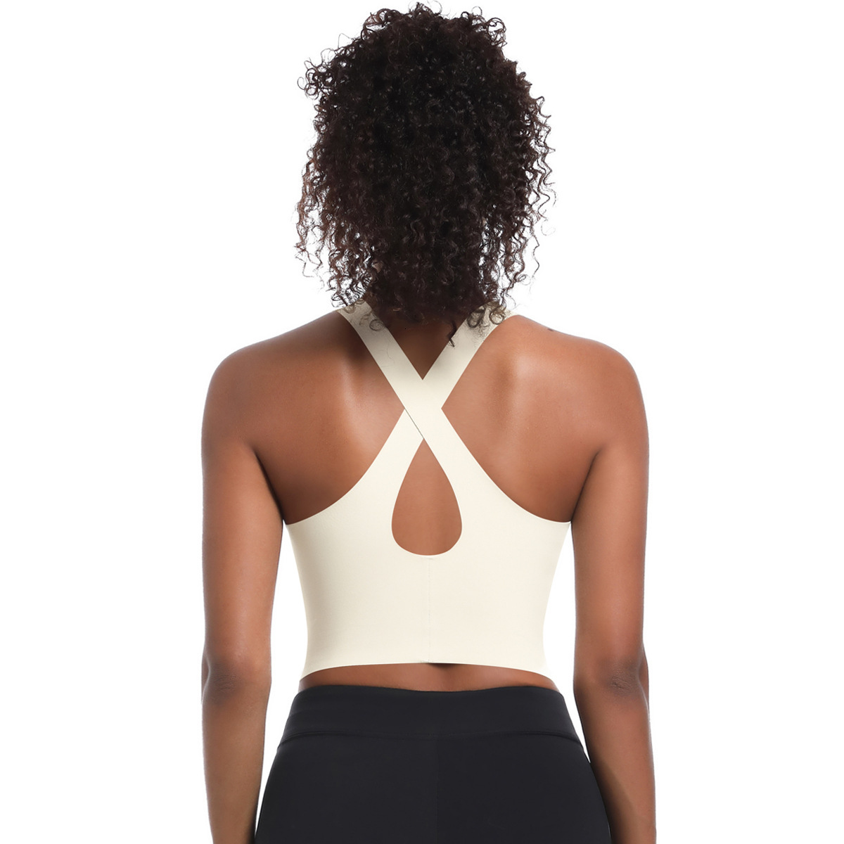 New tracksuit seamless solid color fitness sports bra, breathable, double-layer anti penetration, beauty back yoga suit for women leggings