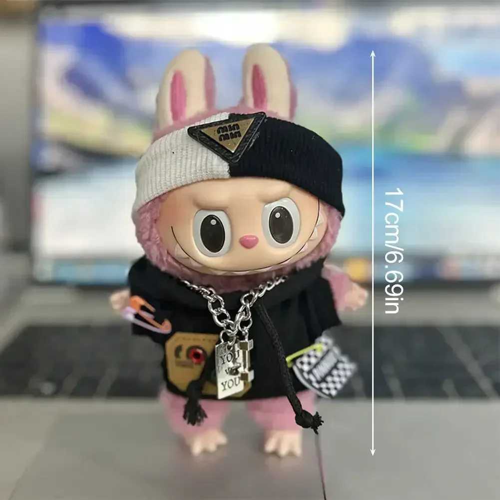 Fashion clothing Labubu doll clothing hooded doll clothing color matching hooded doll accessories cute decorative small clothesT250318