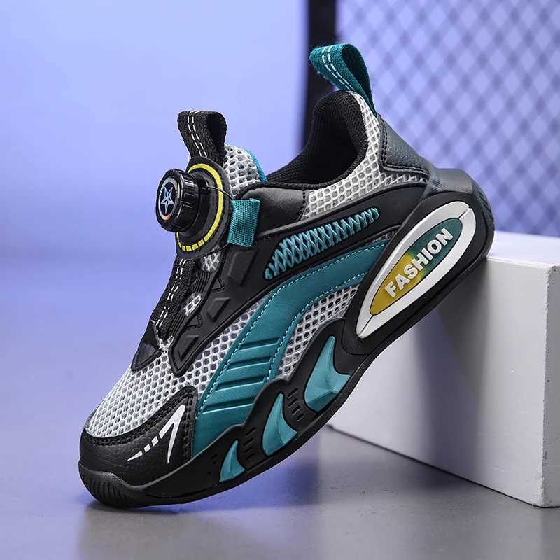 New childrens sports shoes boys sports shoes fashionable leather childrens breathable mesh comfortable shoes casual walking and outdoor running shoes 