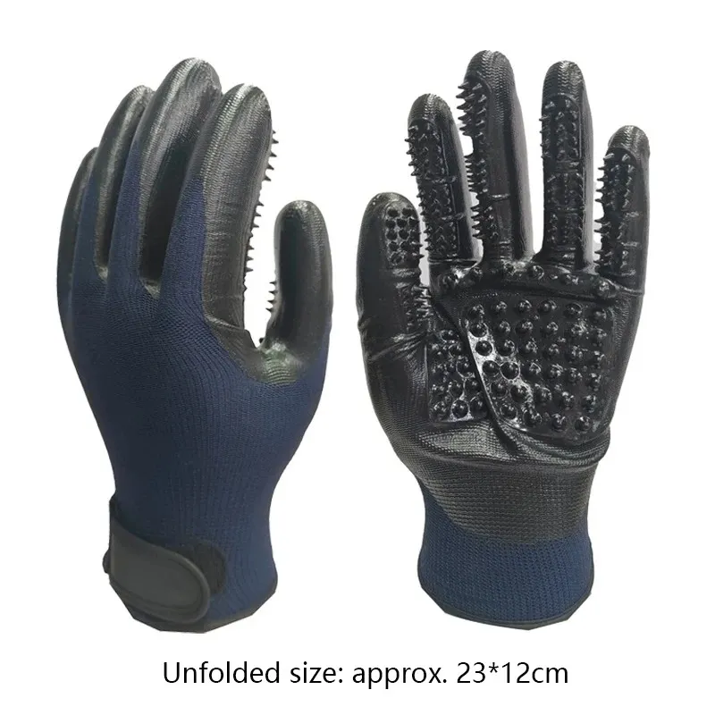 Hair Grooming Glove For Pet Dog Cat Bathing Silicone Massage Brush Dipping Gumming Rubber Gloves Dog Deshedding Comb