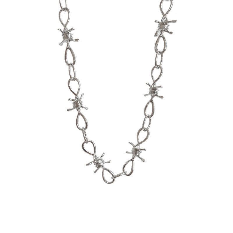 Big Thorn Patchwork Necklace For Men And Women Instagram With The Same Barbed Clavicle Chain Necklace