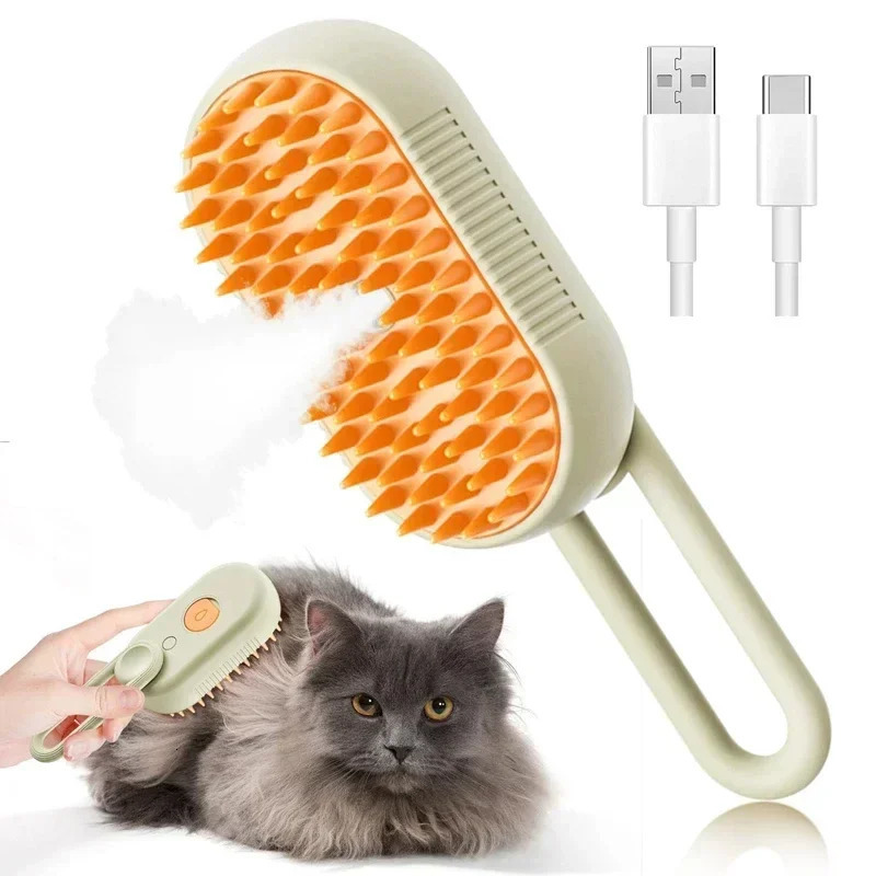 Cat supplies Steam pet brush 3in1 massage dog spray beauty tangle and loose hair remove cat comb 250318