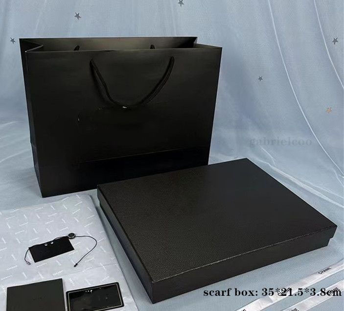 Designer Black Gift Box Classic Logo perfume Shirt T-shirt Scarf Wallet Packing Box Handbag Ribbon Card Gift Packaging Gift Wrap