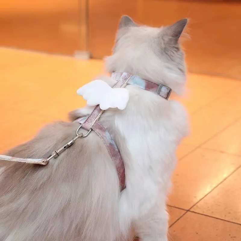 Cute cat harness set with adjustable wing pet box straps suitable for cats rabbits puppies kittens outdoor walking suppliesT250318