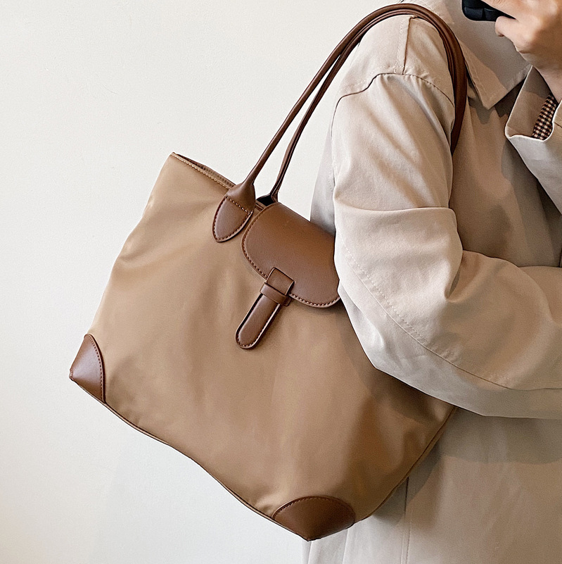 Large Capacity Fashionable Tote Simple Oxford Cloth Women S Bag New Versatile Casual Texture Single Shoulder Bag Shoulder Bags