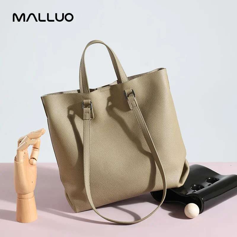Women Cowhide Genuine Leather Shoulder Bag Female Casual Large Capacity Office Totes Handbag Ladies Work Strap Crossbody Bags