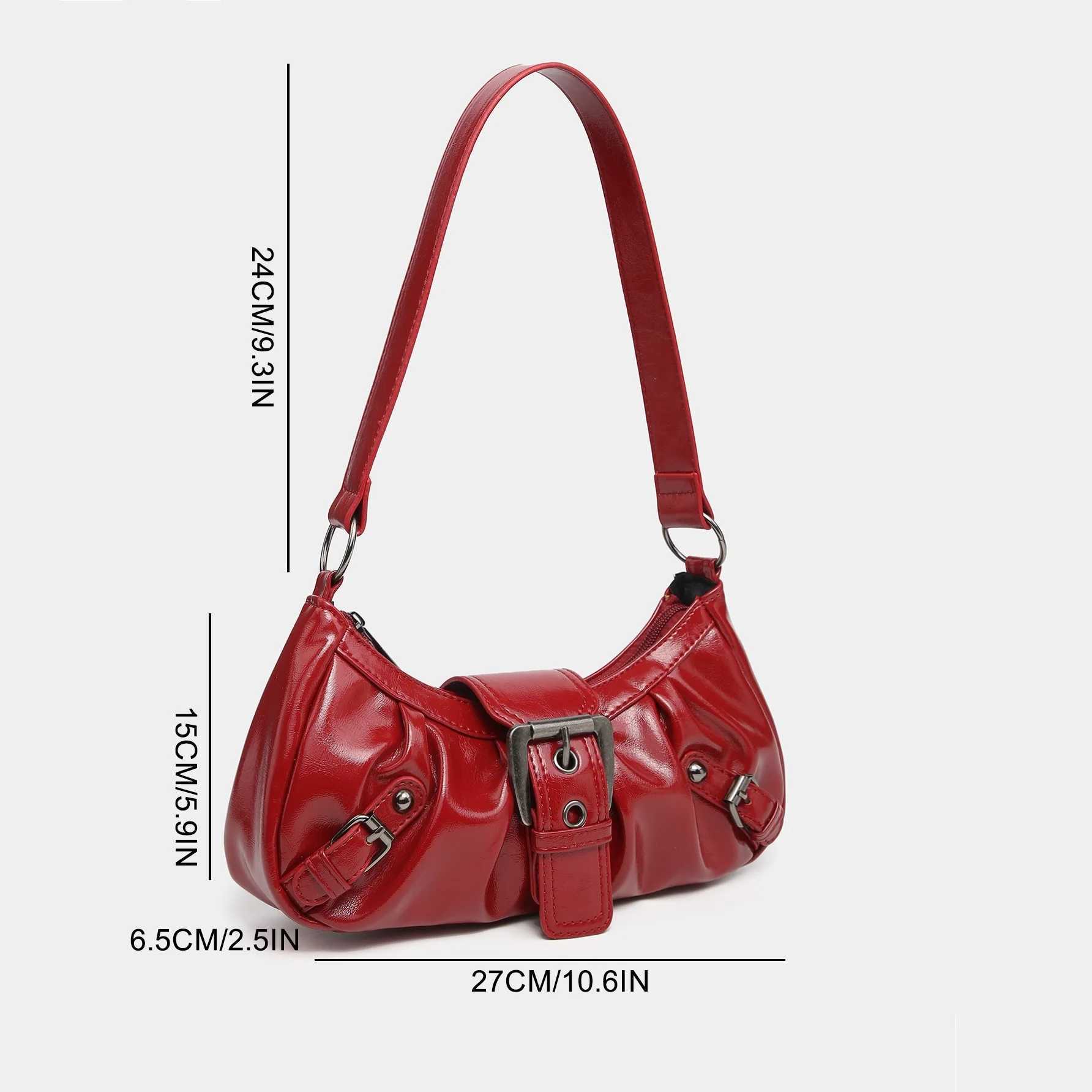 Retro Handbag Used for Shoder Bag Small PU Leather Designer Messenger Bag Y2K Womens Handbag Bolsas Y250318