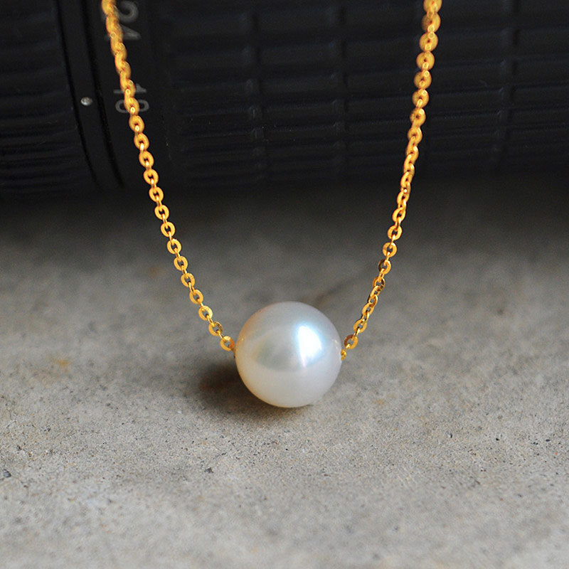 Imitation Pearl Pendant Necklace For Women With A Highlighter Abs Pearl Clavicle Chain Choker Jewelry