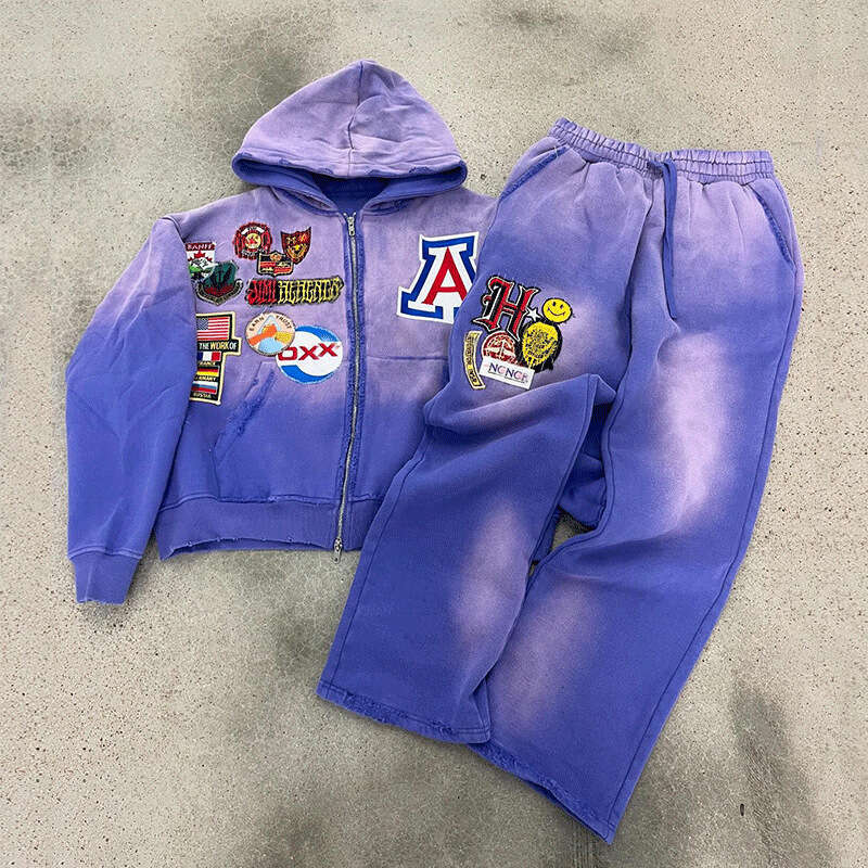 Heavy Industry Men's Women's Sports Two-Piece Suit Hoodie And Sweatpants Tracksuit