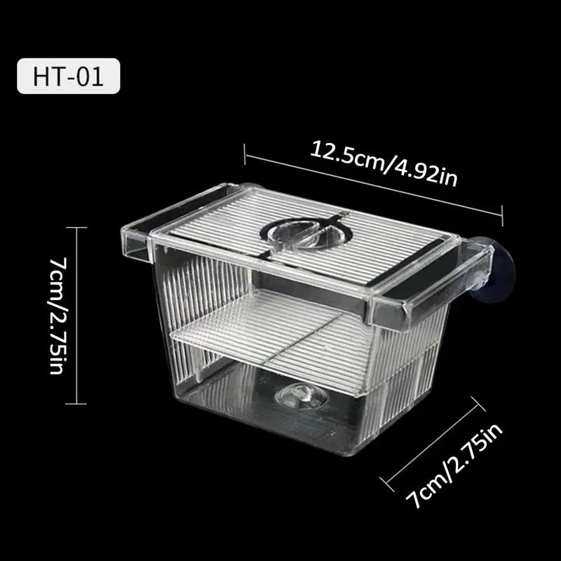 Fish Breeding Box Acrylic Hatchery Incubator Tank Divider Aquarium Breeder Hanging Isolation 250318