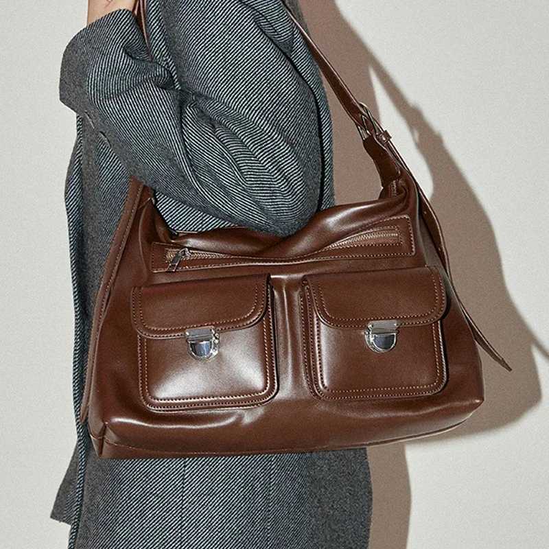 Winter large bag black soft Pu leather sole Fem handbag Fi Wens bag 2023 luxury designer wallet and handbag Y250318