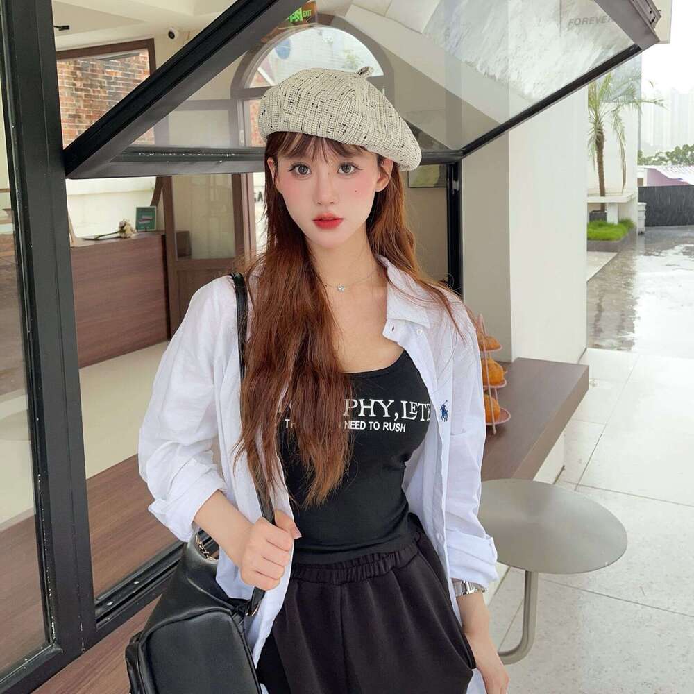Xiaoxiang style beret female ins trendy woven autumn and winter new Korean version sweet painter hat