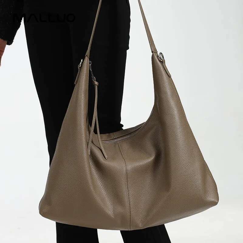 Women Cow Genuine Leather Shoulder Bag Ladies Soft Natural Cowhide Handbag Female Fashion Design Crossbody Bags For Lady