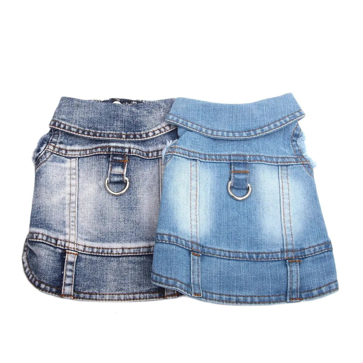 Dog and cat jeans jacket foldable denim vest puppy springautumn clothing 250318