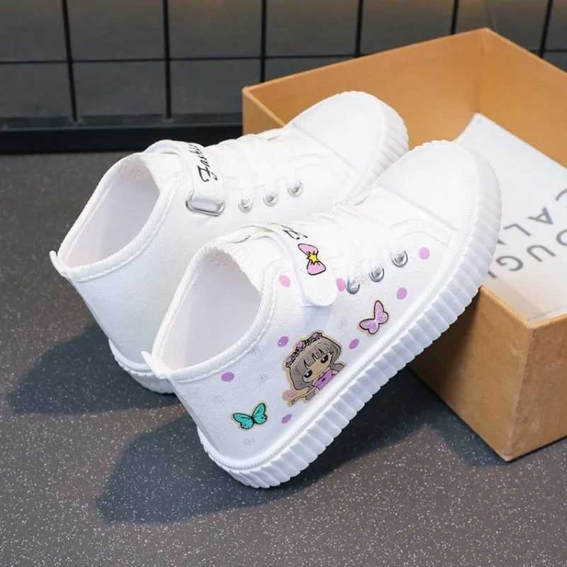 Multi Colored Kids Casual Shoes Mid Top Anti Slip Spring Autumn Outdoor Kids Canvas Shoe Sizes 26-37 Womens Sandals W250318