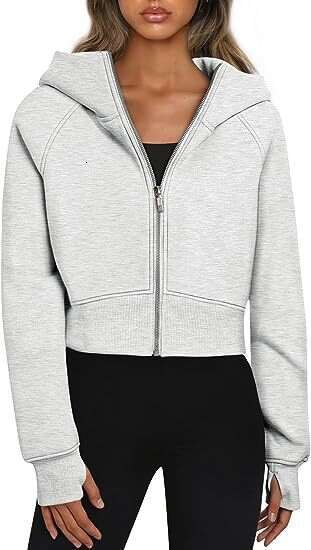 popular European and American women's hooded zipper short plus veet long sleeved hoodie 2025 new casual fashion trend clothing