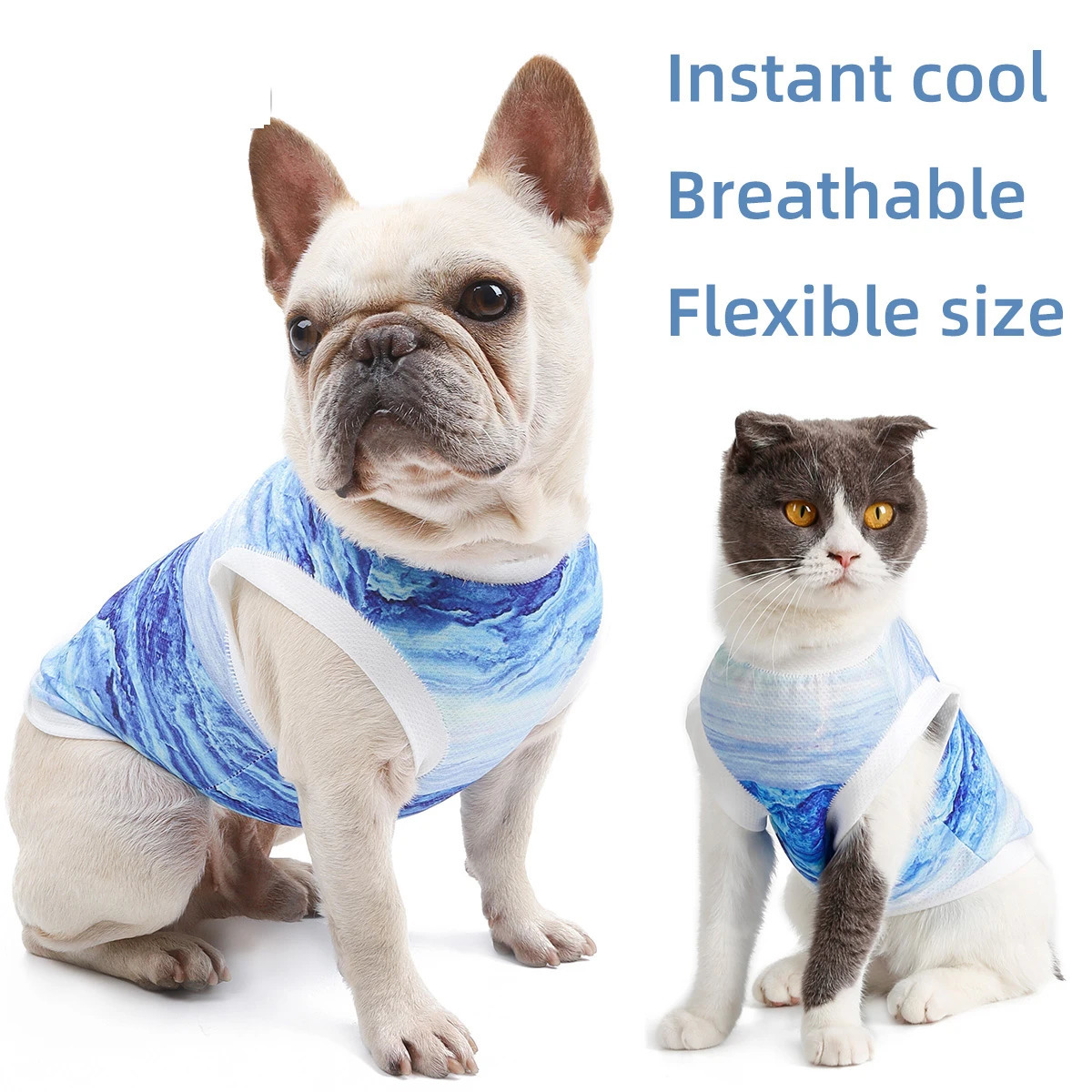 Spring Cooling Summer Pet Clothing Dog Cool with Cat Tank Top Instant Bulldog 250318