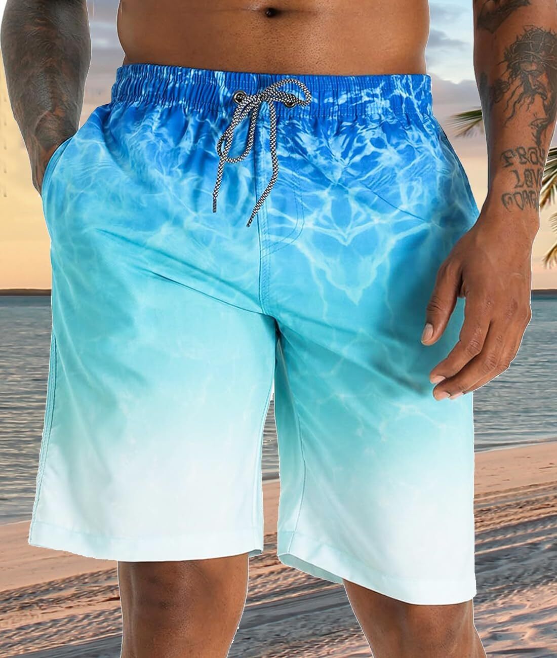 Men's Swim Trunks Dry Swimsuits Beach Bathing Suits Swim Board Shorts Fashionable printed shorts