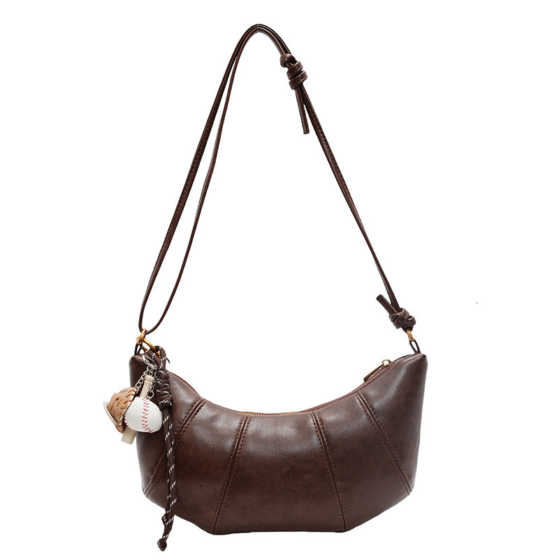 2025 Summer New High quality Croissant Fashion Designer Women s Handbag Light Luxury Crossbody Bag Brown Multifunctional Denim Wallet Storage Bag