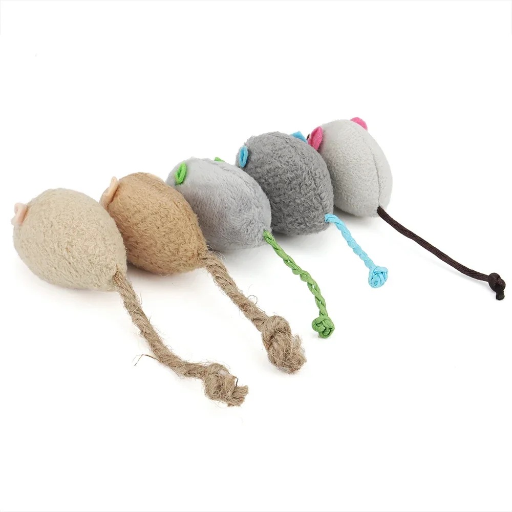 20Pcs/ Lot Cat Toys Interactive Cat Game Catnip Toys for Cats Rattle Cat Mouse Toys Also Prefilled Catnip Faux Fur Pet Products