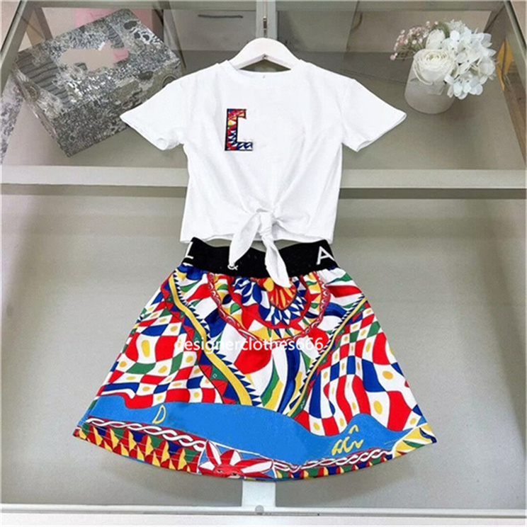 2025 new brand Summer girl dress designer high-end fashion girl baby dress letter print dress two-piece set size 90-160CM R13