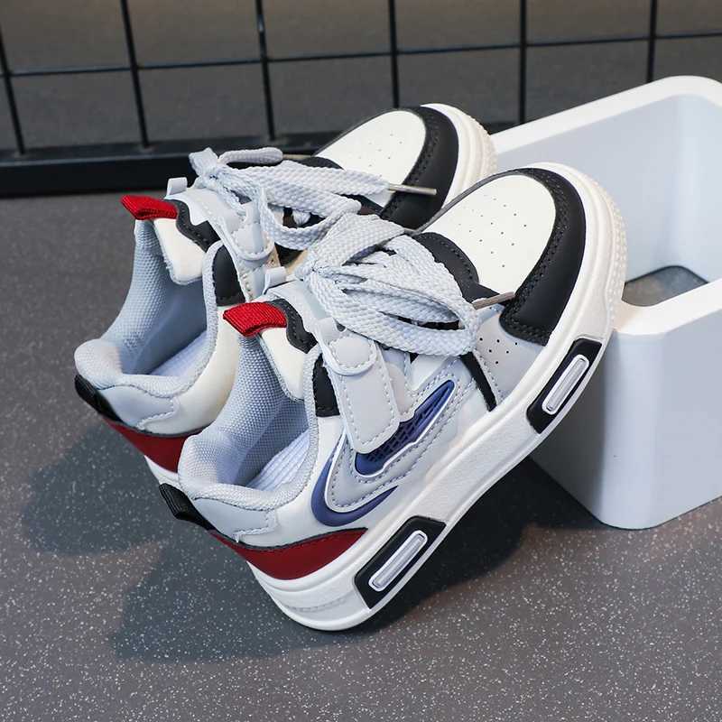 Lightweight sports shoes breathable running shoes for boys and girls hook and loop fasteners school childrens basketball shoesXJ250318