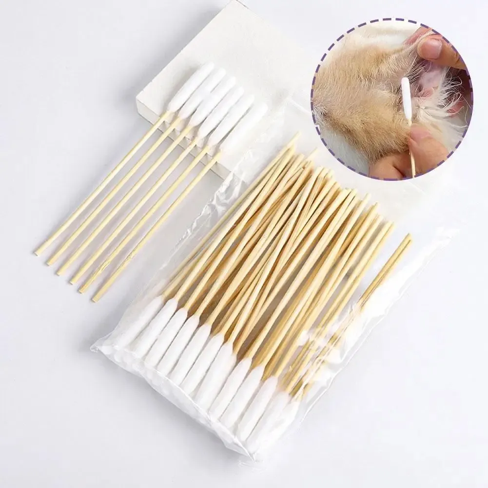 Pet Ear Cleaner Cotton Buds Cotton Swab Sticks Cotton Buds For Dog Cat Ear Wax Removal Pet Supplies