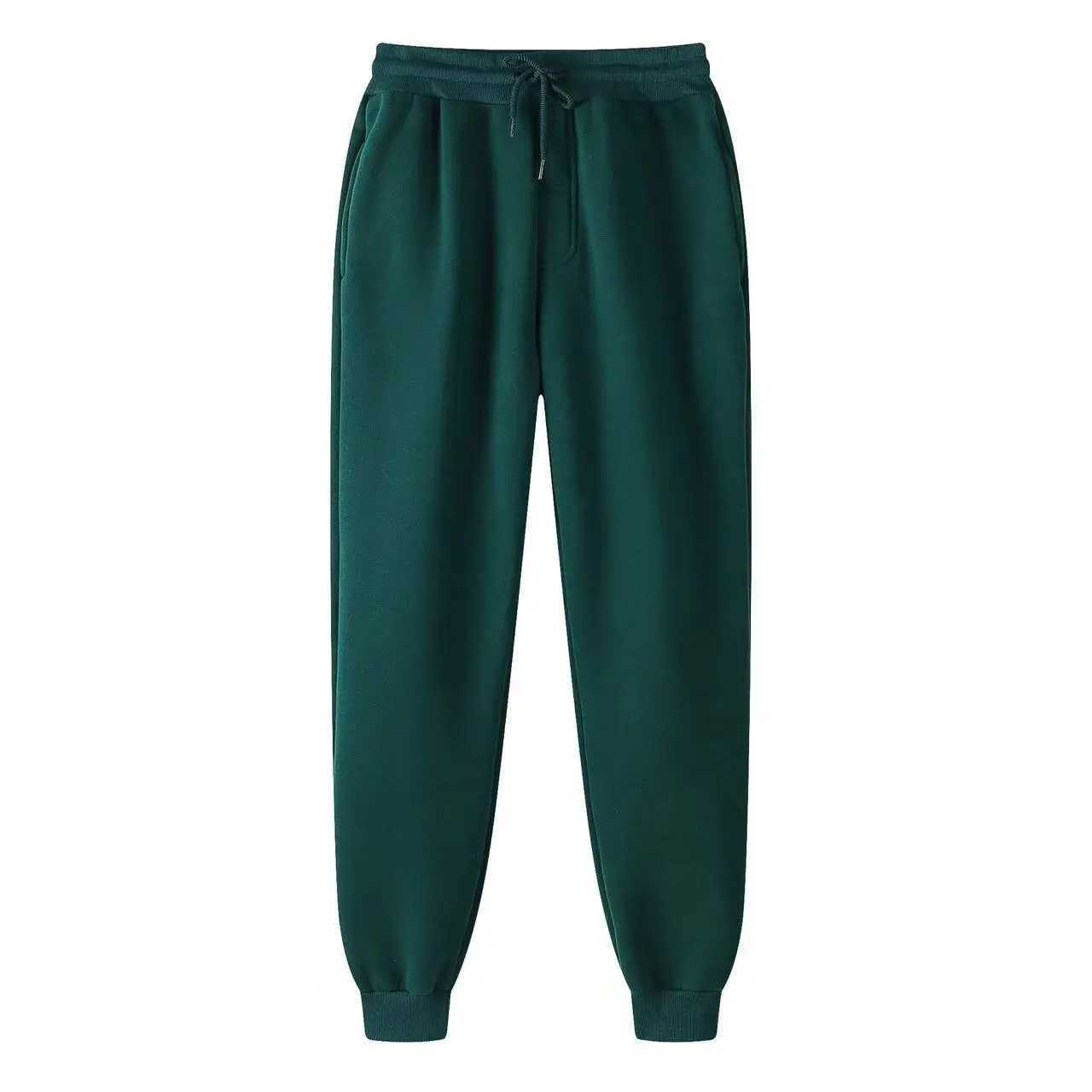 Mens casual pants autumn and winter wool sports pants mens running and athlete sports gym Trouser fashion solid color sports pants W250318