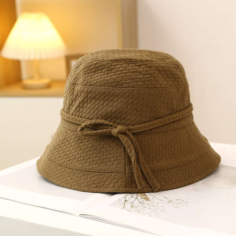 Autumn and winter Japanese style simple casual bow decoration flat top fisherman basin fashion cloth hat