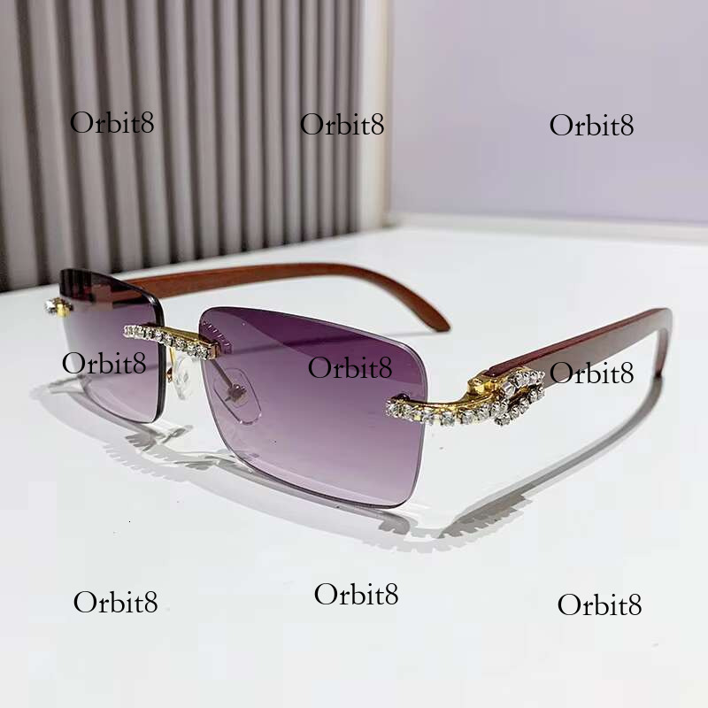 90224 Frameless Trimming New Style 2024 Personality Dia Trendy Women Men Shades Vintage Sunglasses