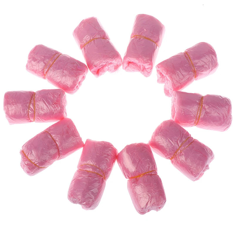 100Pcslot Plastic Waterproof Overshoes Disposable Shoe CoversThick Cleaning Cover Rainy Day Carpet Floor Protector 250318