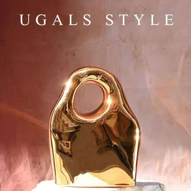 Fashion Irregular Shiny Acrylic Women Handbag Gradient Evening Wedding Party Clutch Purse Shoulder Casual Bag