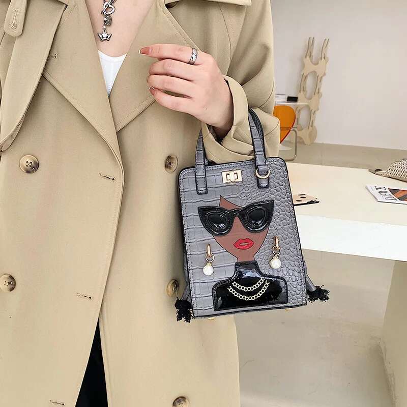 Leather Women's 2021 Hit New Fashion Beauty Printing Ladies Hand Bags Designer Party Shopper Female Shoulder Bag